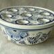 VASE PIQUE FLEURS EN FAIENCE DE DELFT BLUE JUMBO HOLLANDE 16 TROUS
