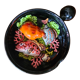 Vallauris pan in majolica slip