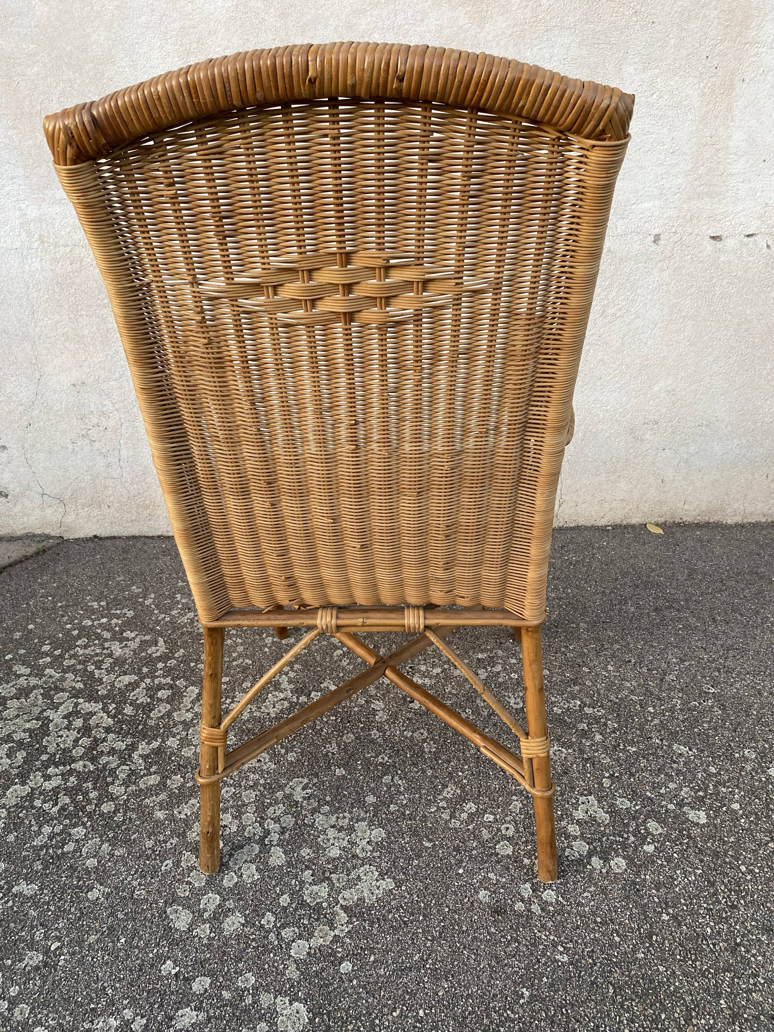 Vintage wicker armchair