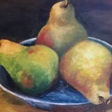 Pair of pear canvases