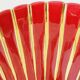 Proceram Aubagne service in red and gilded ceramic shell St Jacques 1950