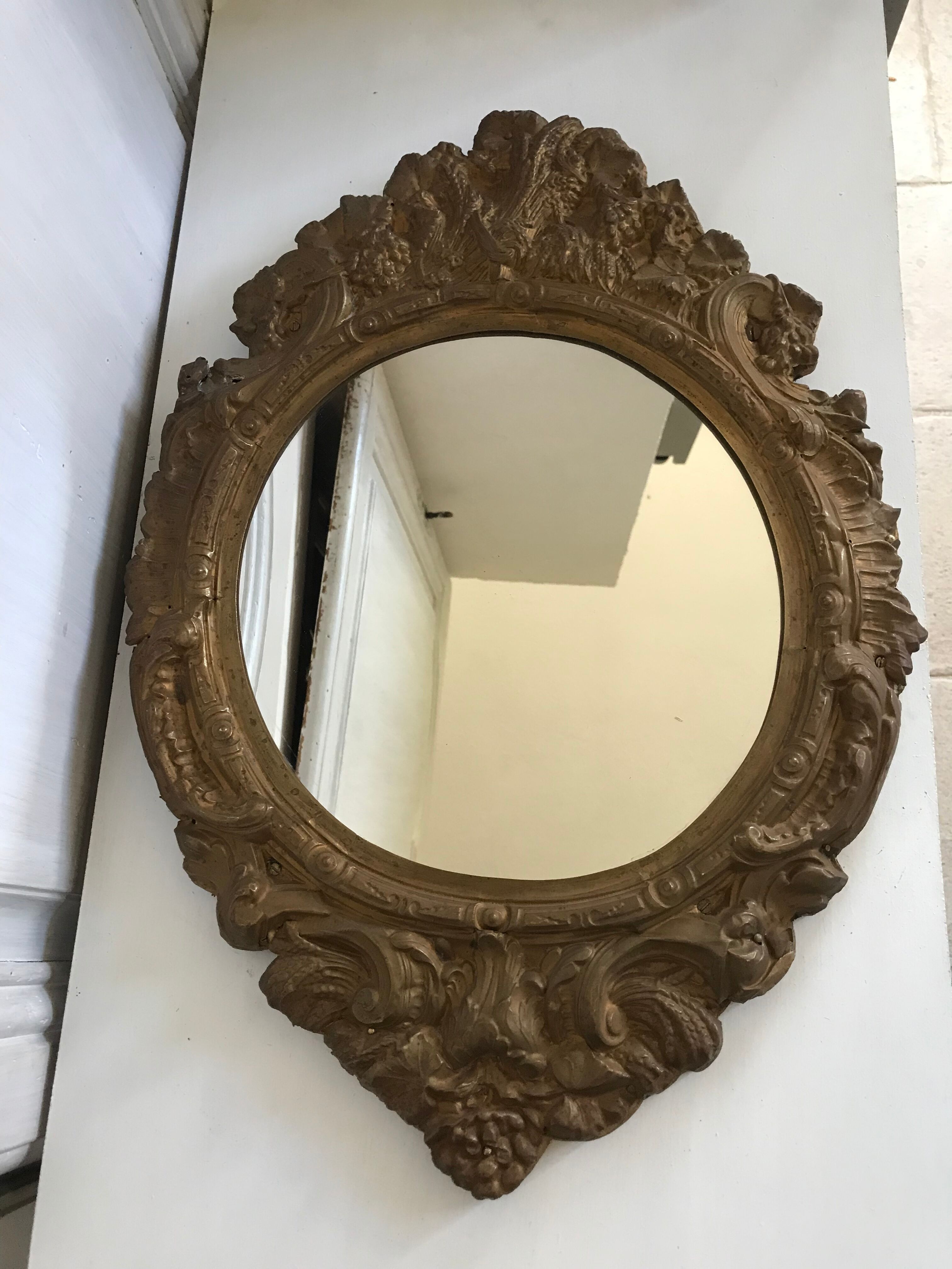 Brass mirror