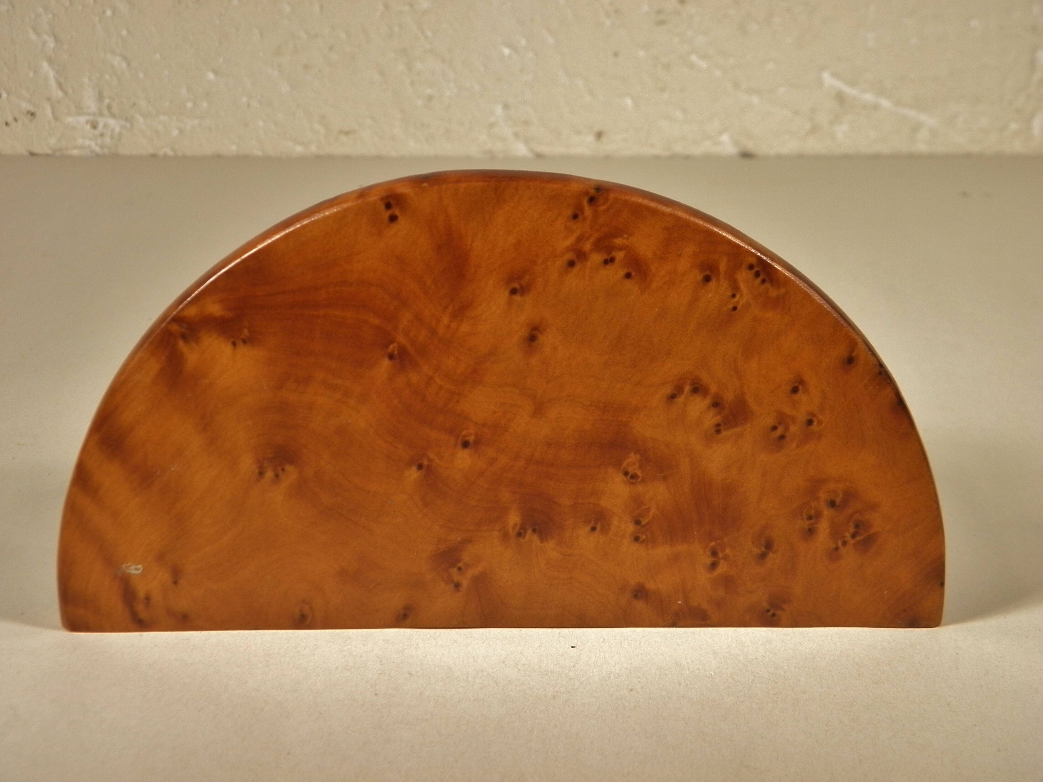 Thuja burl pencil holder