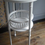 Bedside table with lamp