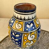 Antique glazed ceramic vase, Nabeul, 1950s