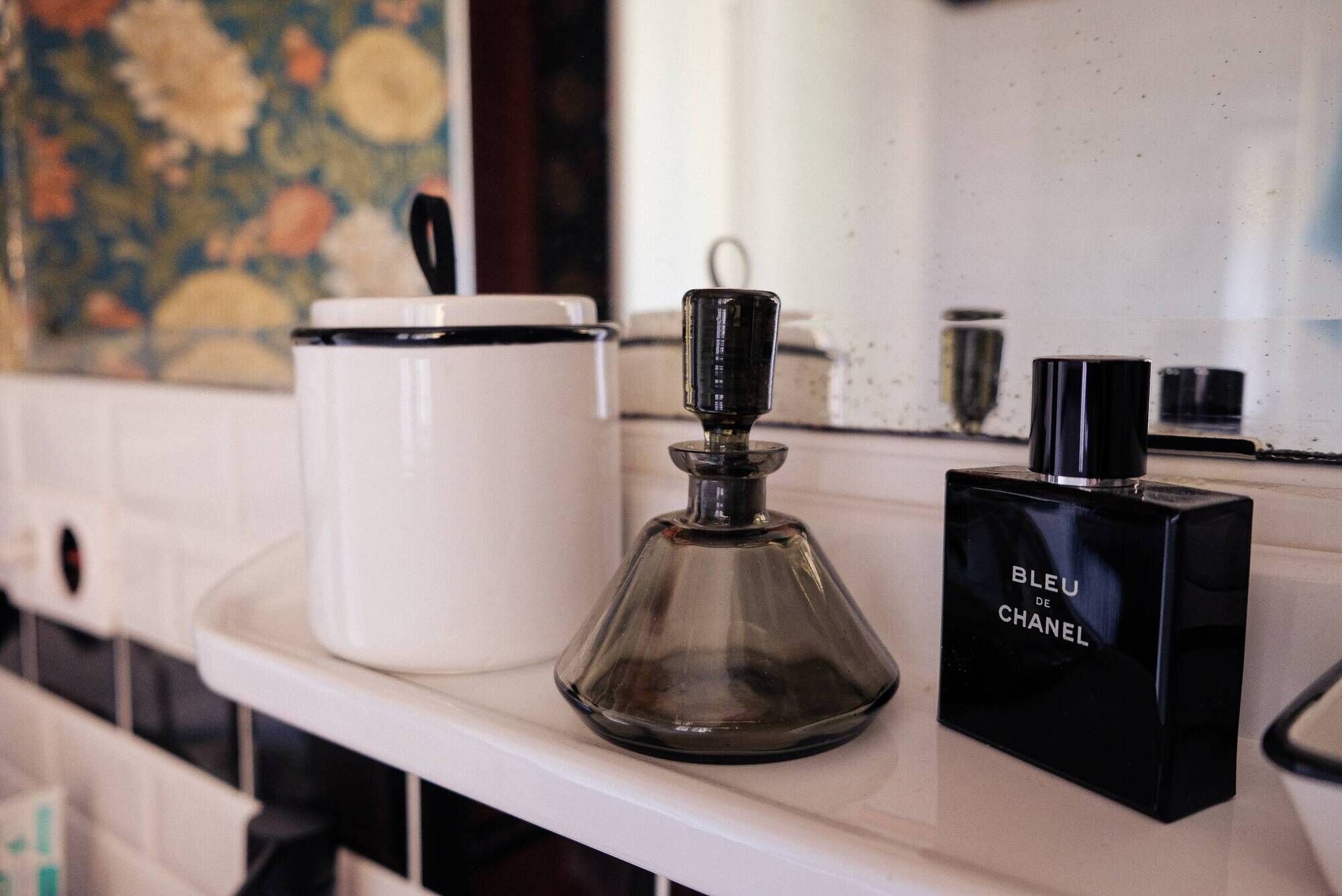 Smoked glass bottle