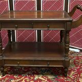 Service, service trolley with wheels, 4 drawers, solid oak