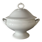 White porcelain soup tureen - Moulin des Loups