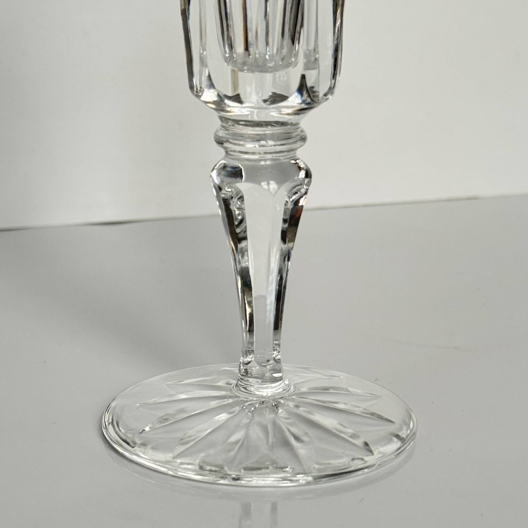 6 Saint-Louis Crystal Champagne Flutes | Camargue Model | 20th Century