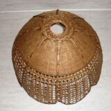 Braided wicker lampshade