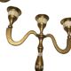 Set of 3-light brass candlesticks with mother-of-pearl intrusion