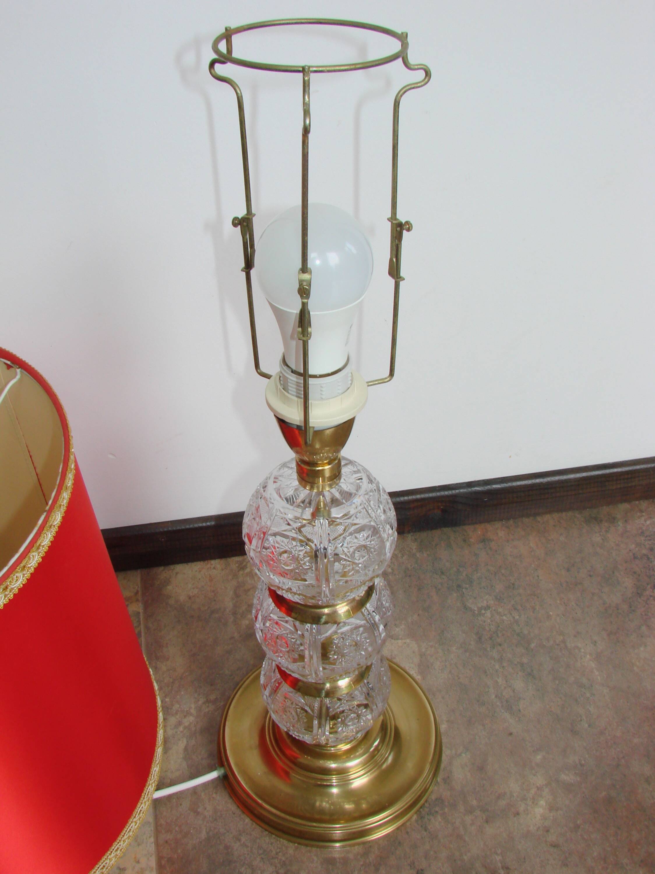 Vintage crystal lamp, 1970s