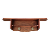1950s mahogany wood wall shelf