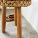 Tabouret corde et chêne Audoux Minet