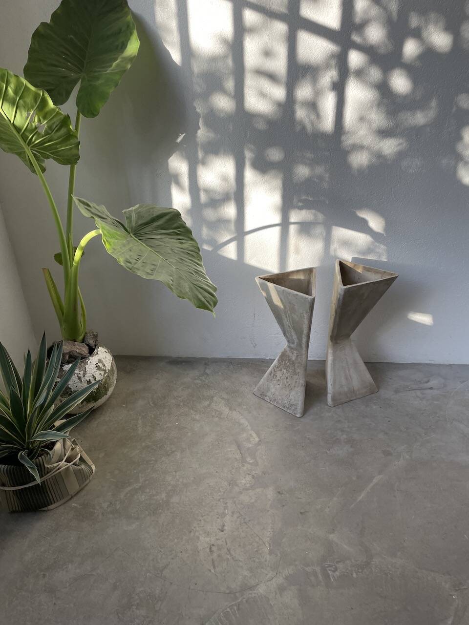 Planters jardinières fibrociment triangulaires