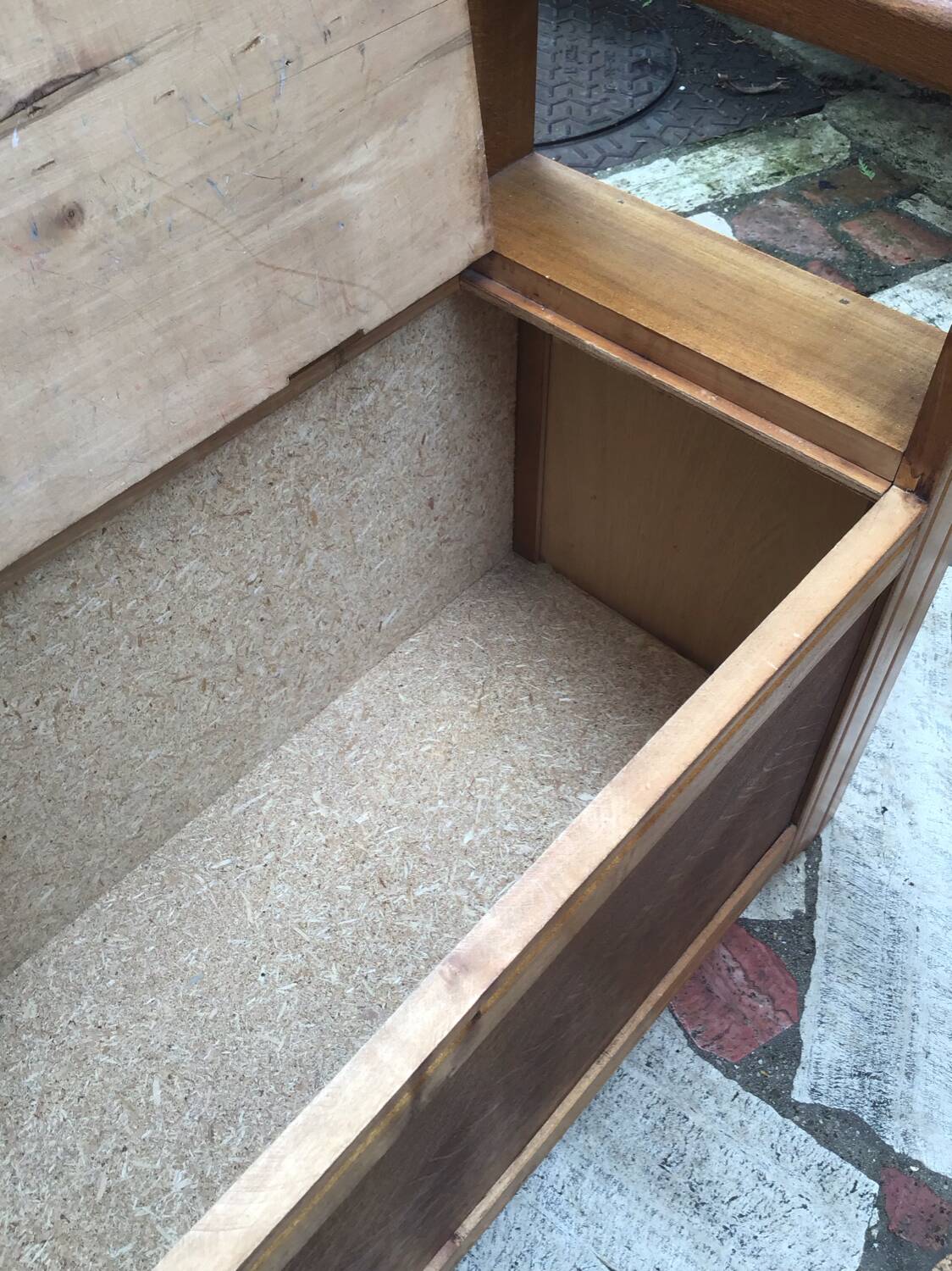 Antique solid wood bench/chest