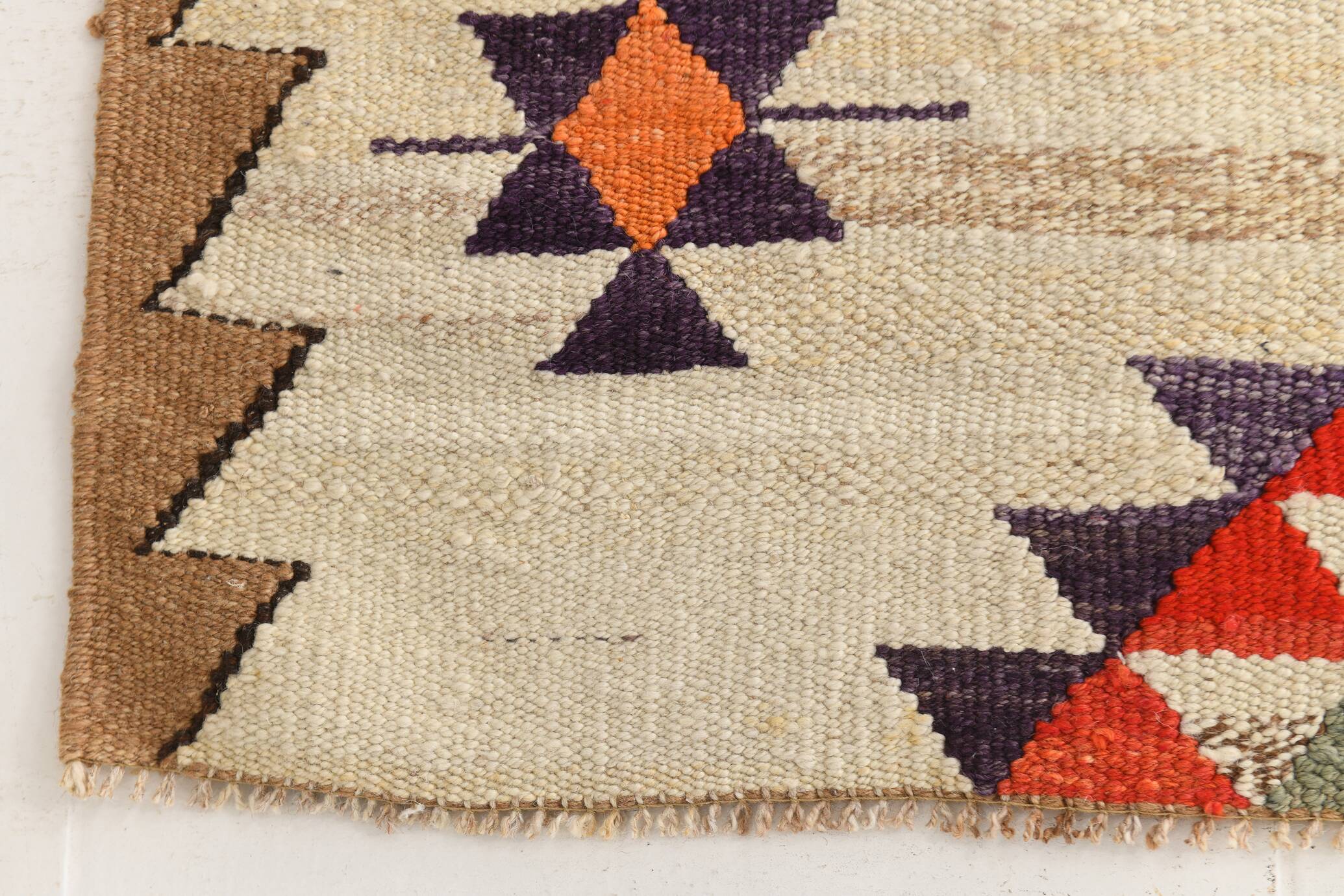 3x10 Vintage Tribal Geometric Kilim Runner Rug, 91x314Cm