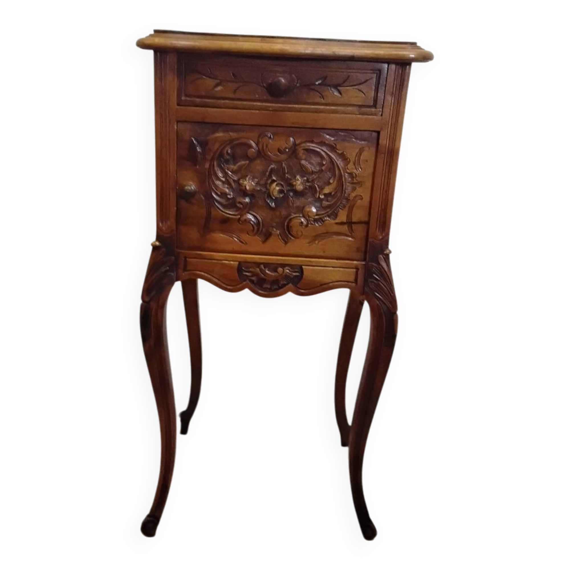Antique wooden bedside table