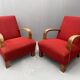 Paire de fauteuils ART DÉCO en bois courbé, années 1930