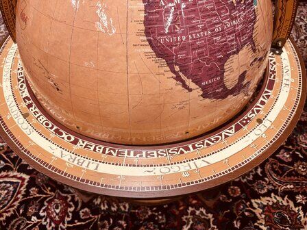 Classic Italian Zoffoli Aries globe bar floor model