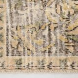 5x9 Cream & Brown Turkish Vintage Rug 162x260Cm SK 24779