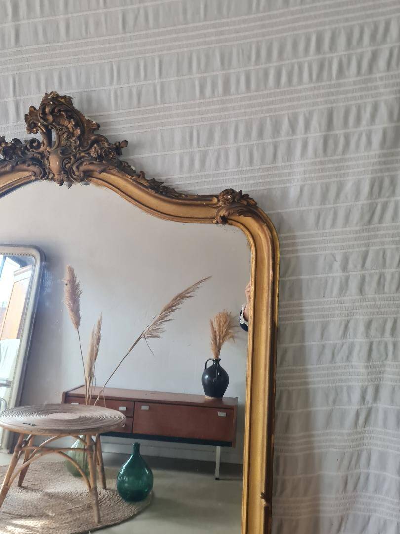 Antique gilded mirror 150 x 90 with moldings