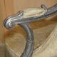 Silver-plated sculpted "Tete a Tete" canapé conversation, antique 19th century.