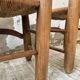 Set of 4 oak and straw chairs Dudouyt 1940