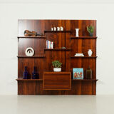 Poul Cadovius rosewood wall unit with back panels Cado, Denmark, 1960s