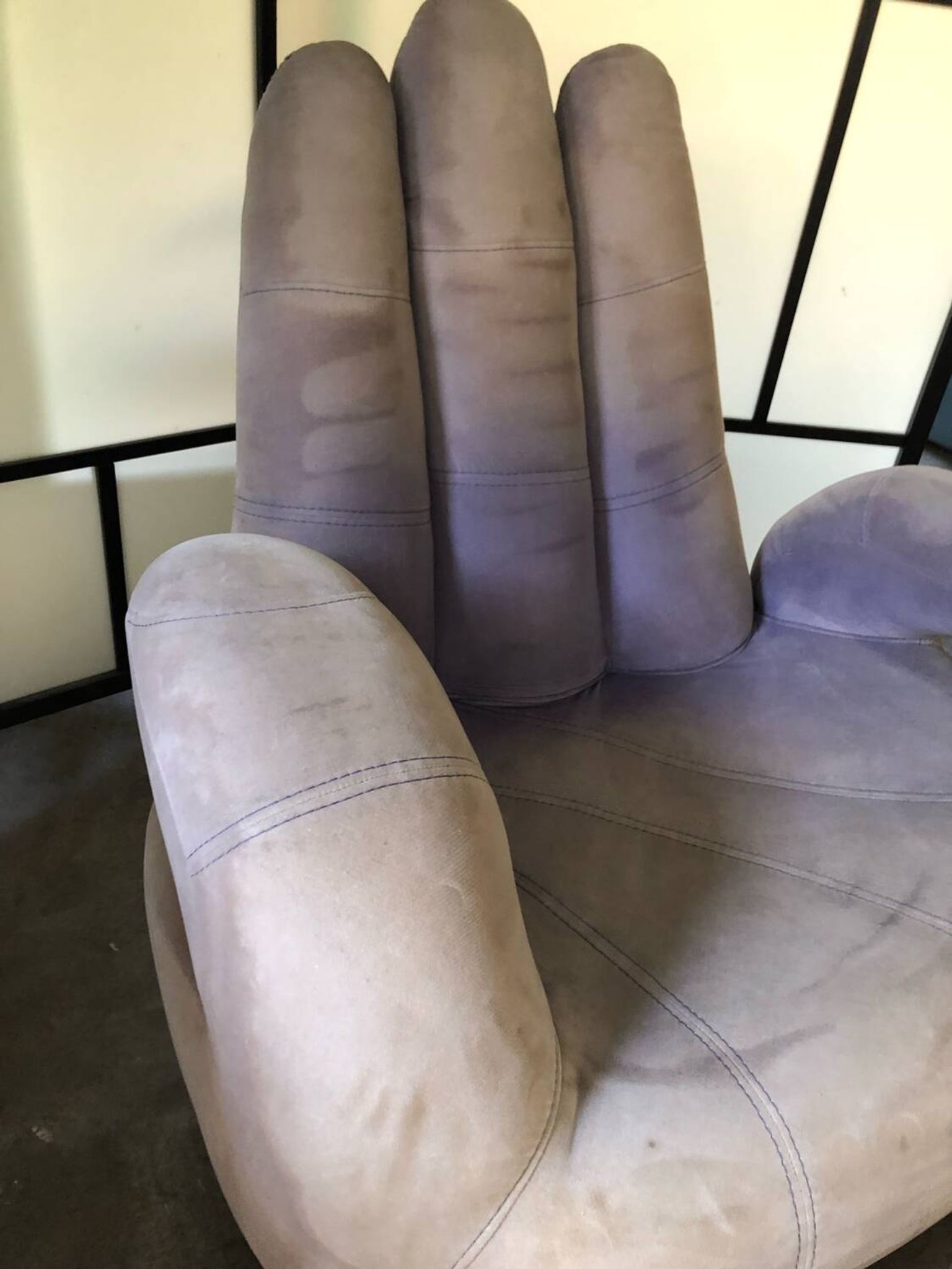 Pop Art swivel armchair - mauve velvet - circa 80/90 - very good condition