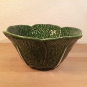 Ceramic cabbage service: salad bowl and tureen