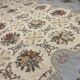 Very Large Aubusson Style Needlepoint Rug 360x470 cm Blue Floral Flatweave Wool