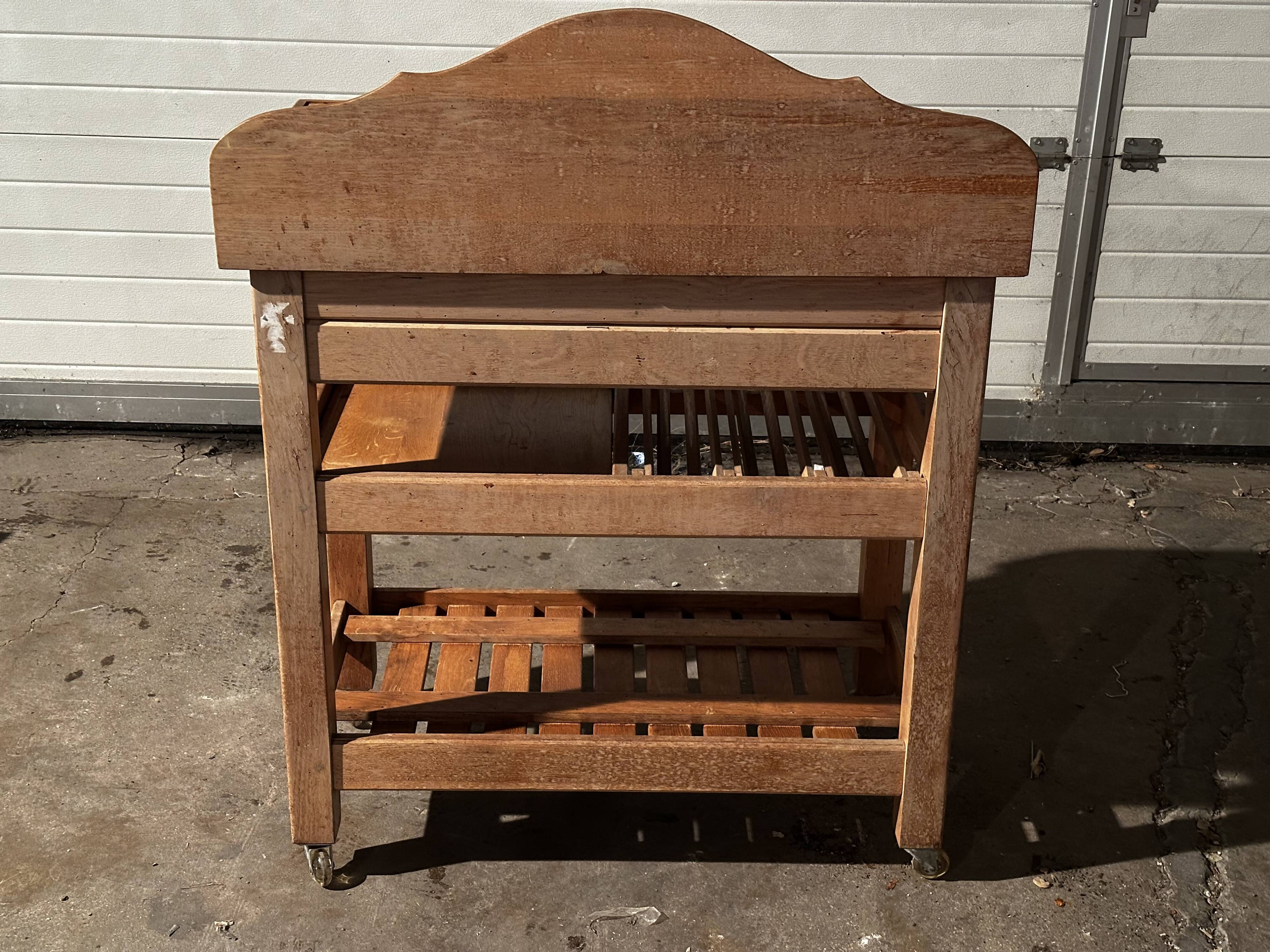 Meuble Billot - ancien meuble de boucher