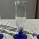 Set of 6 blue-footed champagne flutes; 3 pairs of designs.