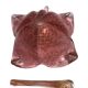 Murano, vide poche forme mortier fleur rose et or XXème