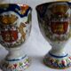 Egg cups couple Rouen faience