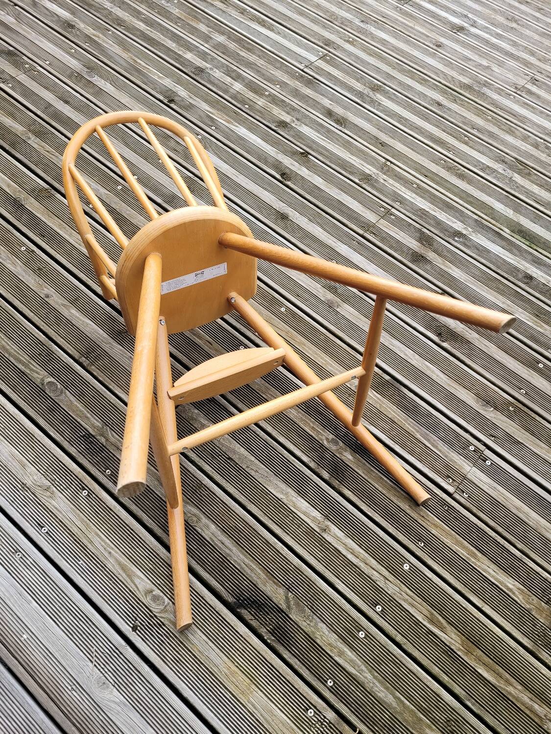 Ikea Gulliver high chair in curved beech