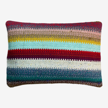 Housse de coussin vintage turque faite à la main, 30 x 50 cm