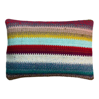 Housse de coussin vintage turque faite à la main, 30 x 50 cm