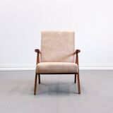 1960 Mid Century Easy Chair Model B 310 Var in Beige Velvet