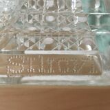 Molded glass pencil holder
