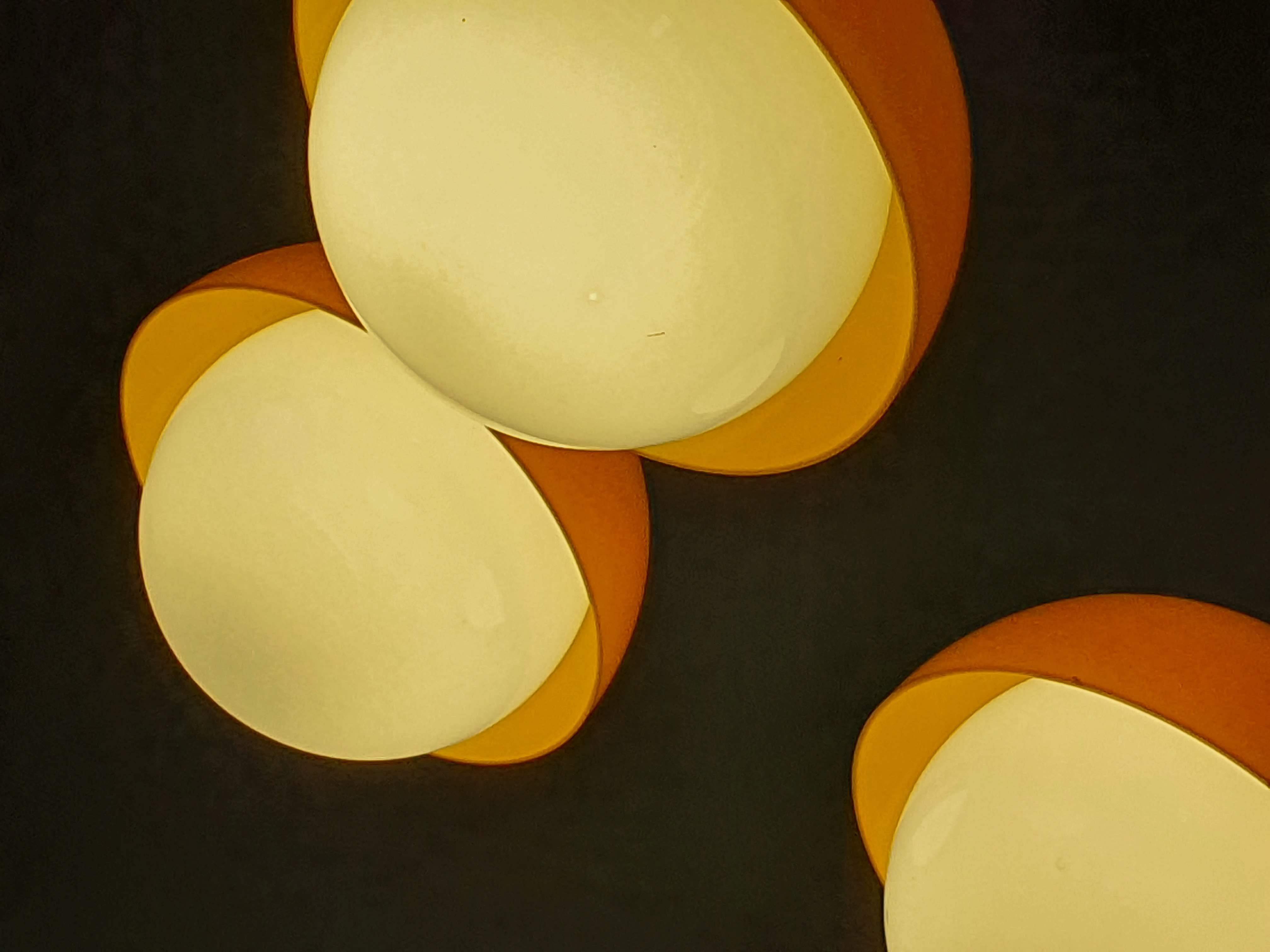 Vintage yellow pendant lamp 1970
