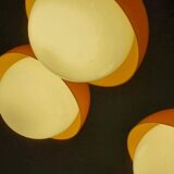 Vintage yellow pendant lamp 1970