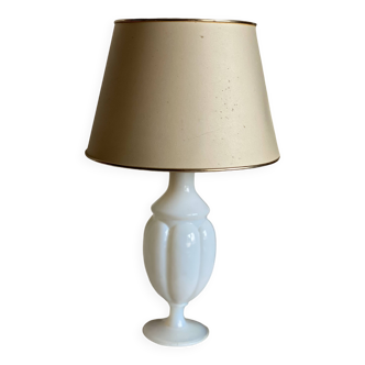 Vintage 1960s white opaline crystal lamp from Sèvres
