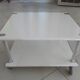 Table basse space age double plateaux en acier laqué blanc, France