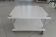 Table basse space age double plateaux en acier laqué blanc, France