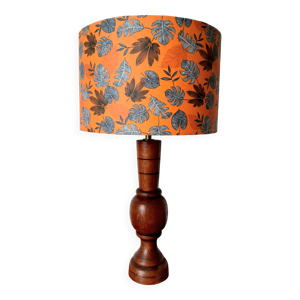 Lampe en bois art déco