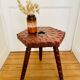 Tabouret tripode vintage bois pieds tournés