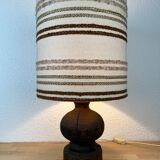 Brutalist wooden lamp from the 1970s by Temde