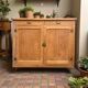 Grand Parisian buffet with billot and butterfly hinges, raw wood, 1930.